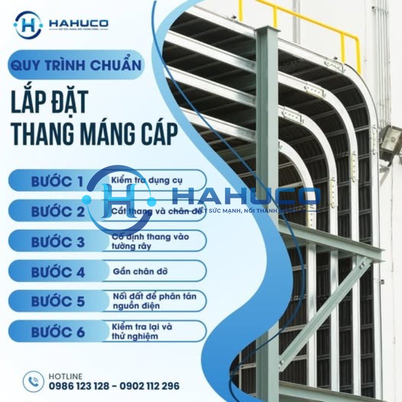 Thi công thang máng cáp